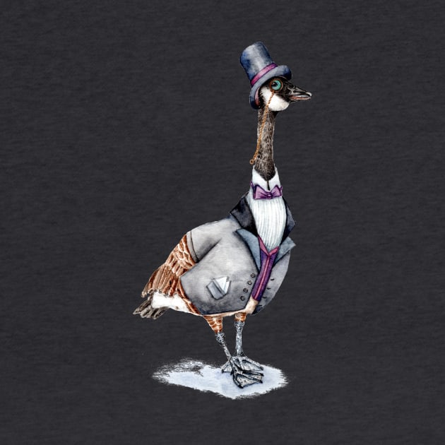 Victorian Goose in Tophat by Goosi